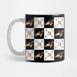 cat pattern in black and white Mug